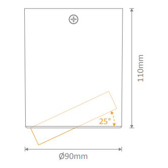 Domus NEO-10 Round 10W Surface Mount Tiltable LED Dimmable IP20 Downlight Black