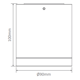 Domus NEO-13 Round 13W Surface Mounted LED Dimmable IP44 Downlight Black