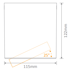 Domus NEO-20 Round 20W Surface Mount Tiltable LED Dimmable IP20 Downlight Black