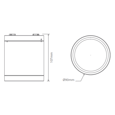 Domus NEO-PRO Round 13W Surface Mount Dimmable LED Tricolour IP65 Downlight White