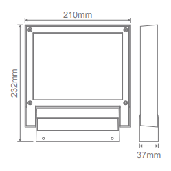 Domus FLASH 20W LED Floodlight IP65 240V Black