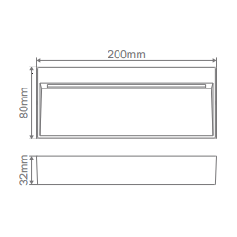 Domus ZEKE-8-8W Rectangular 240V Surface Mounted LED Step/Wall Light