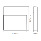 Domus ZEKE 9W Square 12V Surface Mounted LED Step/Wall Light