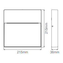 Domus ZEKE 9W Square 240v Surface Mounted LED Step/Wall Light