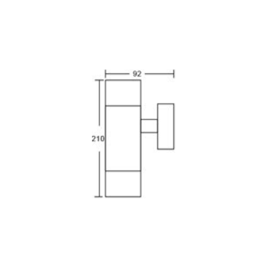 3A Lighting Round Up & Down Wall Pillar Light 146 C+C EX