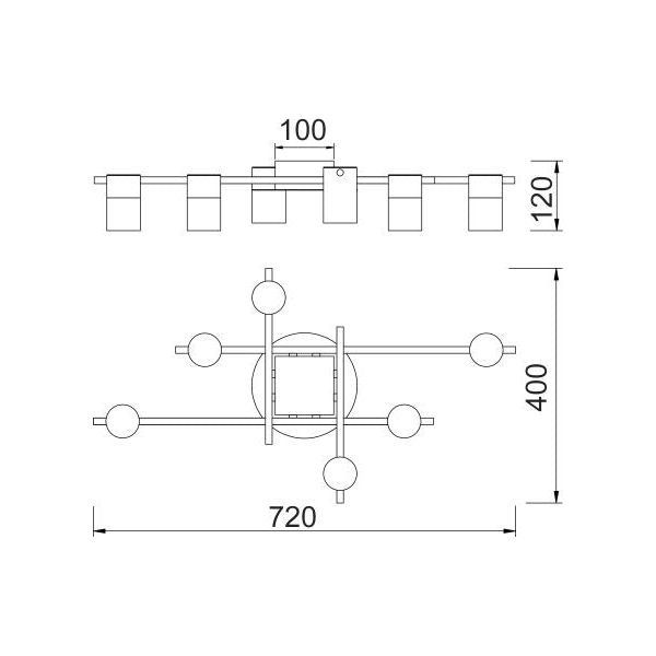 CLA TACHE Interior Spot Ceiling Lights with Adjustable Chrome Heads