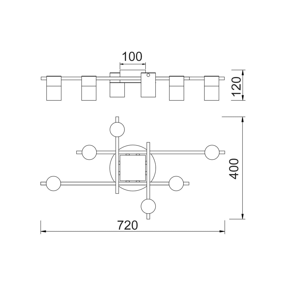 CLA TACHE Interior Spot Ceiling Lights with Adjustable Black Heads