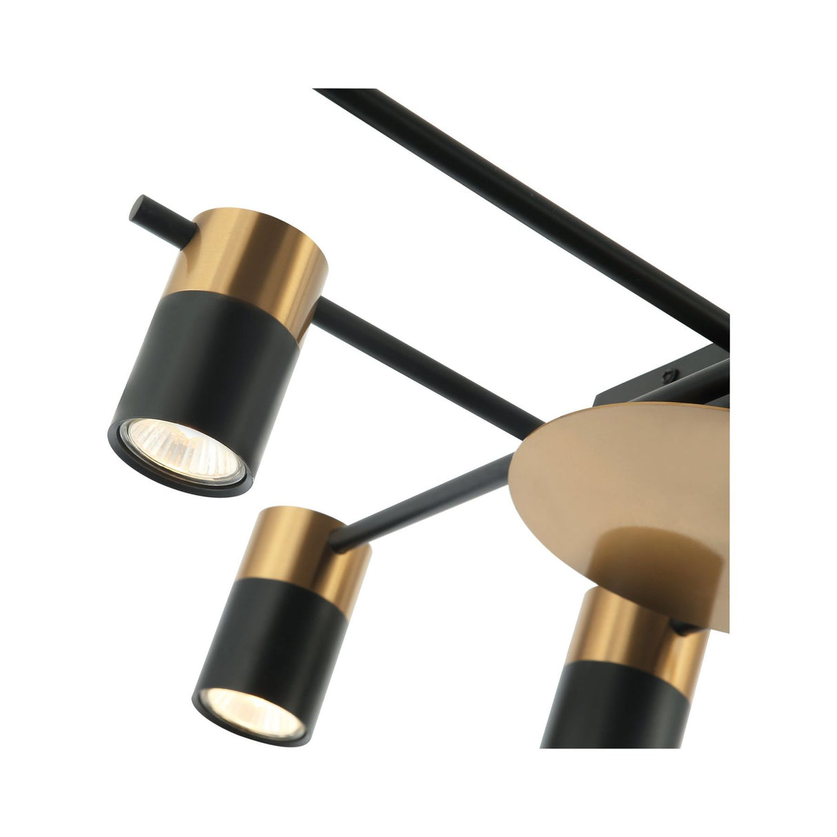 CLA TACHE Interior Spot Ceiling Lights with Adjustable Black & Antique Brass Heads