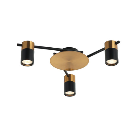 CLA TACHE Interior Spot Ceiling Lights with Adjustable Black & Antique Brass Heads