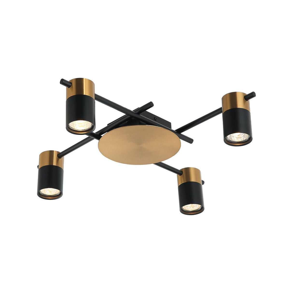 CLA TACHE Interior Spot Ceiling Lights with Adjustable Black & Antique Brass Heads