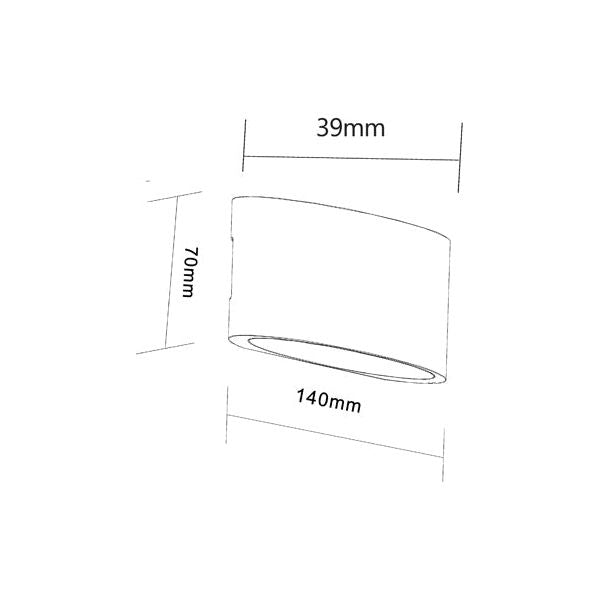 CLA TAMA LED Exterior Surface Mounted Up/down Wall Lights IP54