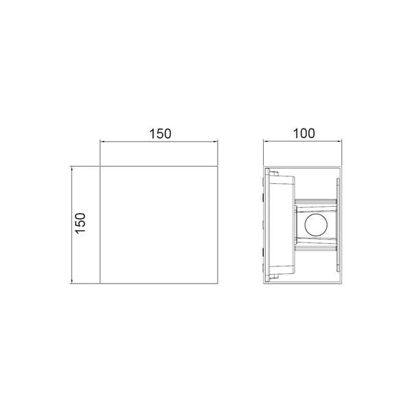 CLA TOCA Exterior LED Surface Mounted Adjustable Lens Covers Up/Down Lights IP65