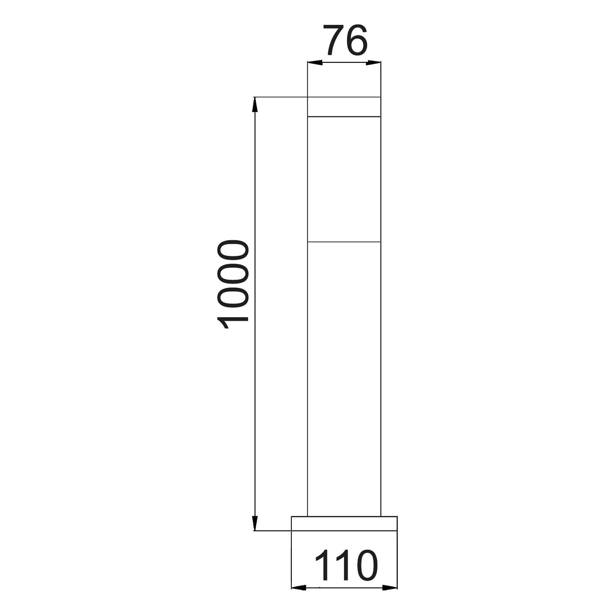 CLA TORRE Exterior E27 Surface Mounted Bollard Lights Stainless Steel IP44