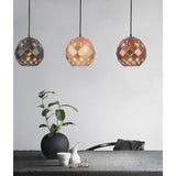 CLA TUILE Interior Embossed Tiled Iron Pendant Lights