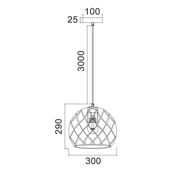 CLA TUILE Interior Embossed Tiled Iron Pendant Lights