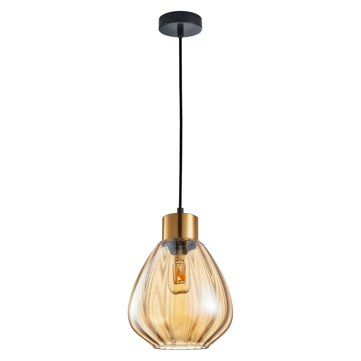 CLA TULIP Interior Single Wine Glass Ribbed Pendant Lights