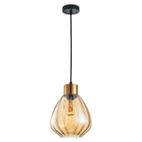 CLA TULIP Interior Single Wine Glass Ribbed Pendant Lights