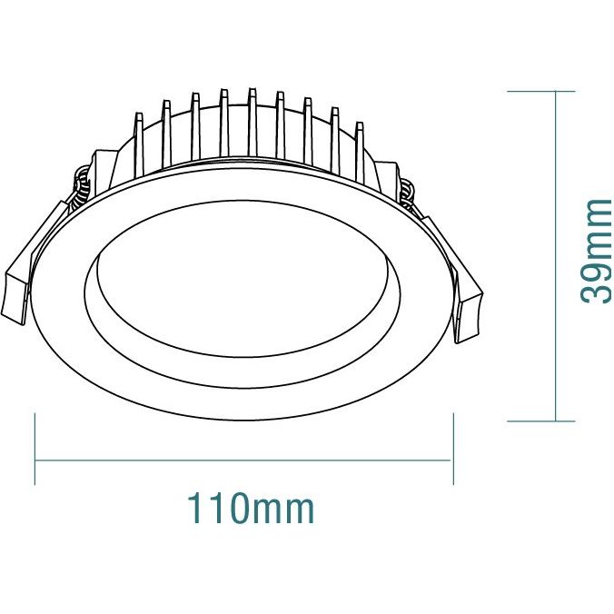 Martec Titan II 10W Tricolour LED Downlight