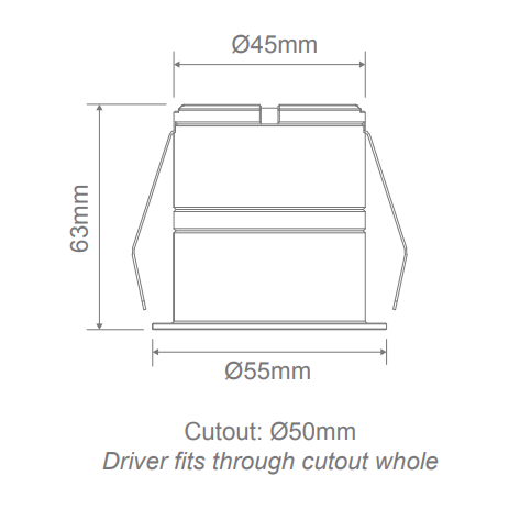 Domus Pico-7 Mini Round 7W Dimmable Led Tricolour IP54 Downlight