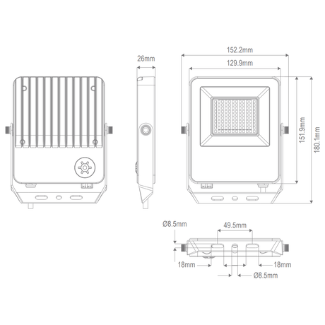 Domus BLAZE-PRO 20/30/50W LED BOX FLOODLIGHT