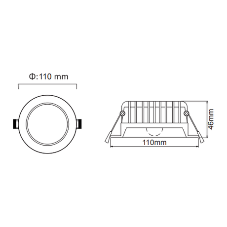 3A 10W Led Downlight With Sensor