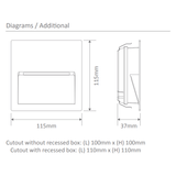 Domus ZAC-4 4W Square Recessed LED Wall Light IP65 12V