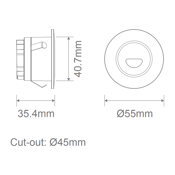 Domus CAMINO-RND-ASY LED STEPLIGHT 3W IP54 240V TRIO