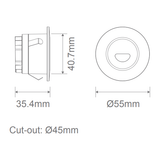 Domus CAMINO-RND-ASY LED STEPLIGHT 3W IP54 240V TRIO