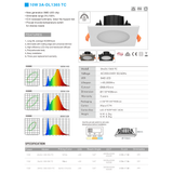 3A Lighting 10W LED Square Downlight DL1365