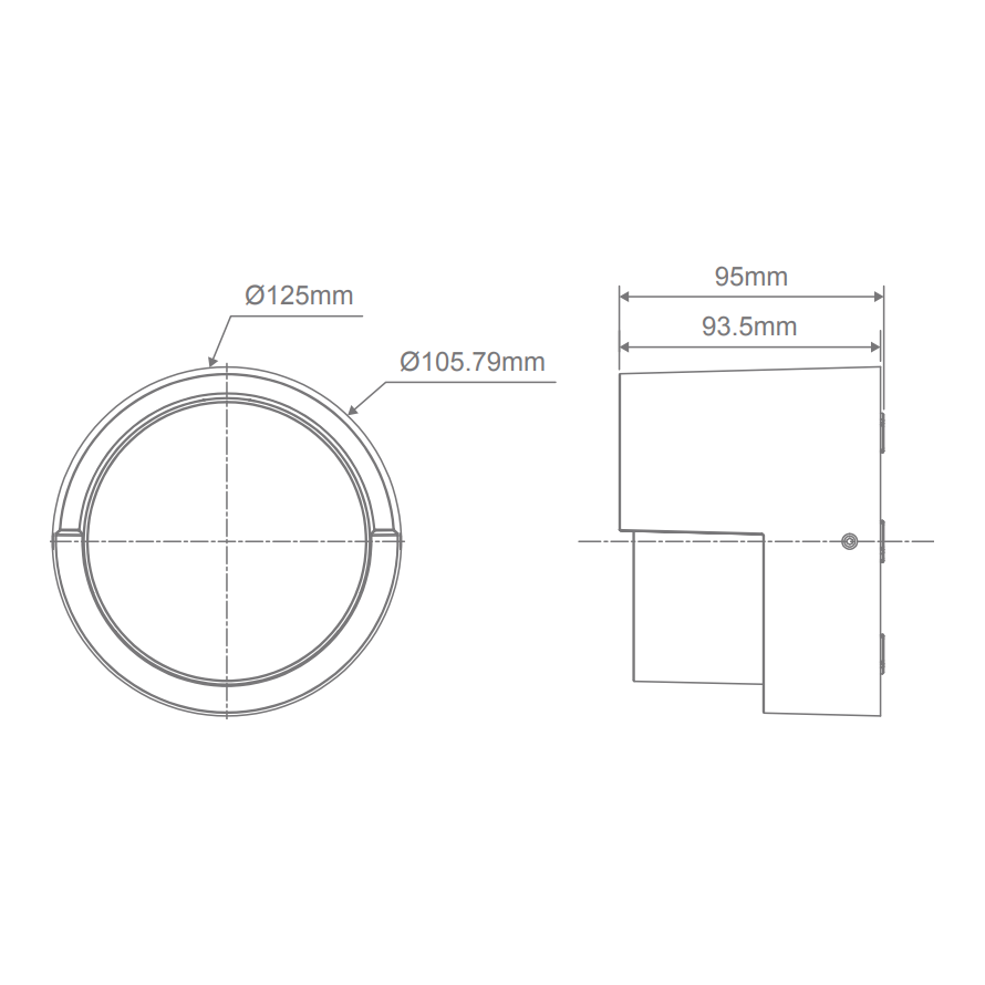 Domus LIVI-5 Round 5W 240V IP65 down Exterior wall light