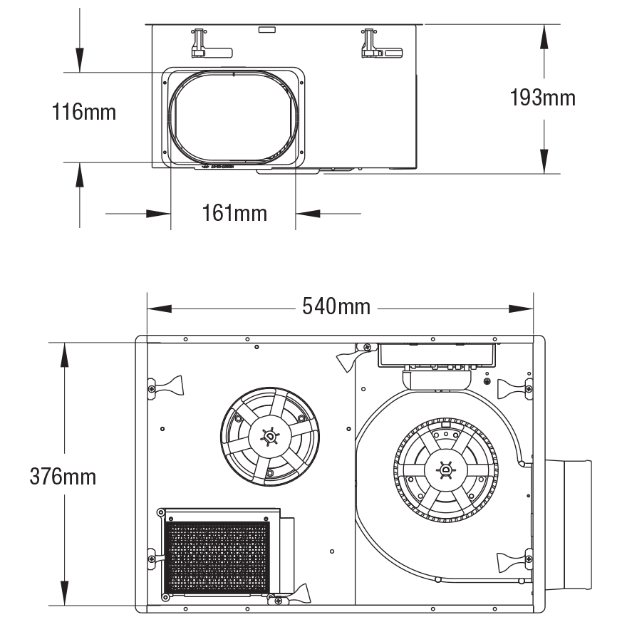 Martec Vapour 3-in-1 Fan Heater, Light and Exhaust