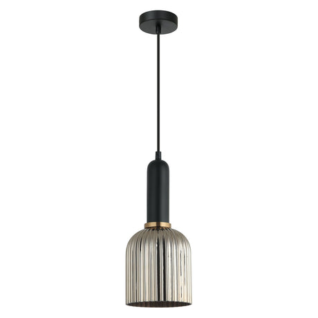 CLA Vintaj Interior Ellipse Ribbed Glass Pendant Lights