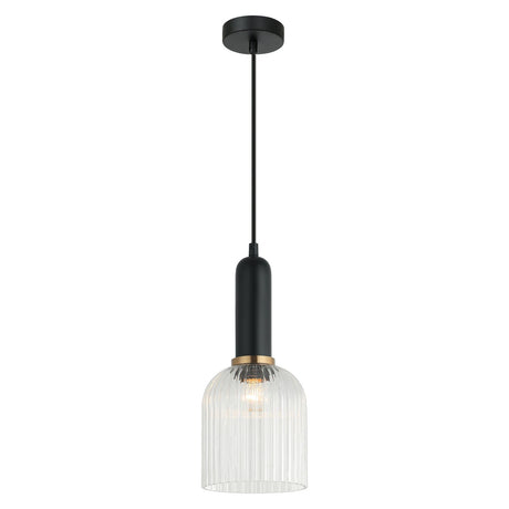 CLA Vintaj Interior Ellipse Ribbed Glass Pendant Lights