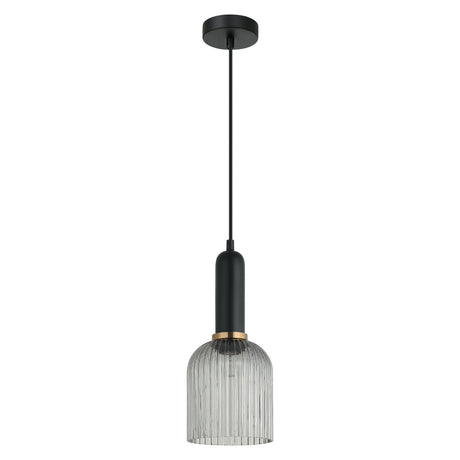 CLA Vintaj Interior Ellipse Ribbed Glass Pendant Lights