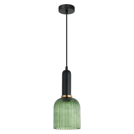 CLA Vintaj Interior Ellipse Ribbed Glass Pendant Lights