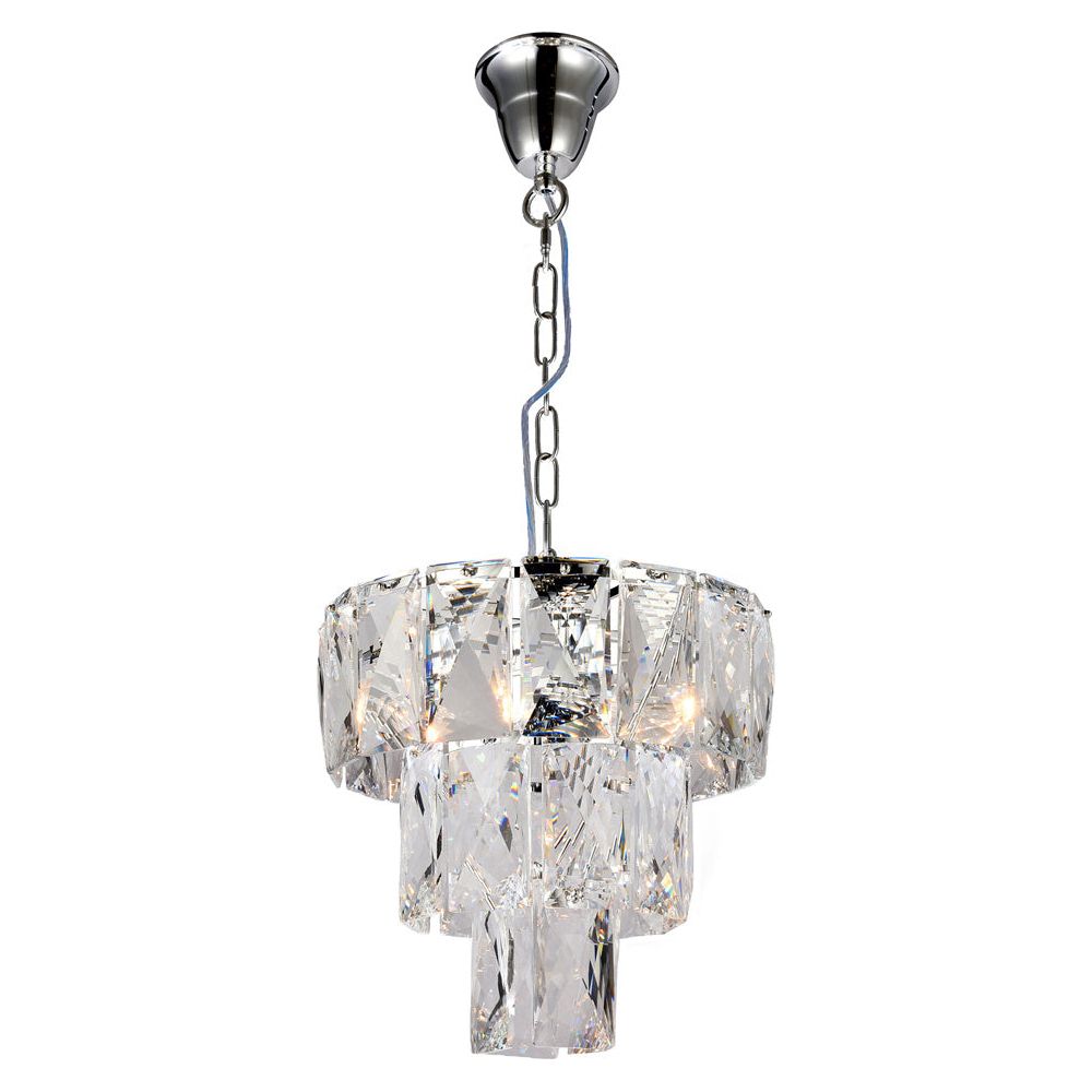 Lighting Inspiration Waterfall 3Lt 3 Tier Pendant Chrome