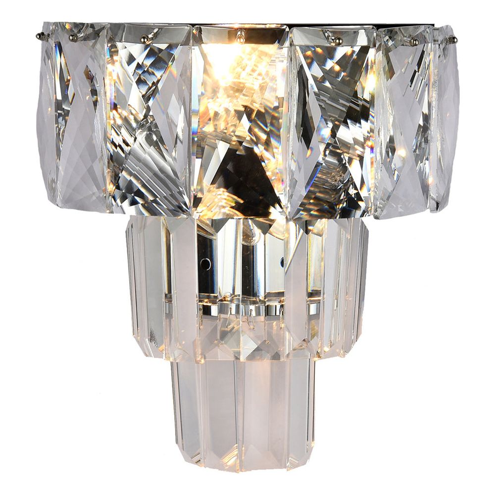 Lighting Inspiration Waterfall 2Lt 3 Tier Wall Bracket Chrome