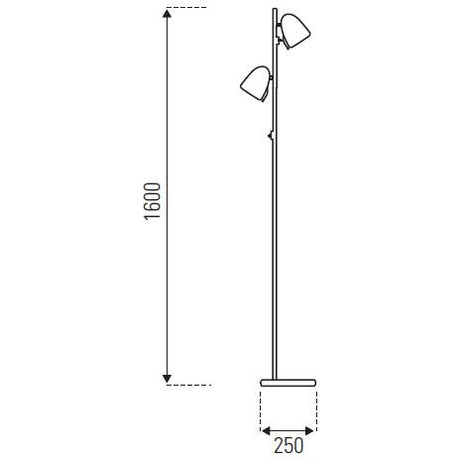 Mercator Sara 2 Light Floor Lamp