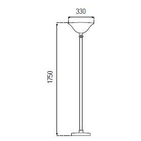 Mercator Logan Uplighter Floor Lamp