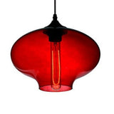 V&M ARIA Vintage Industrial Red Glass Pendant