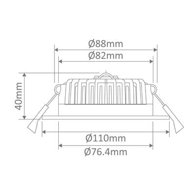 Domus BOOST-10 Round 10W Dimmable Colour Change Switchable LED Downlight