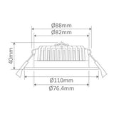 Domus BOOST-10 Round 10W Dimmable Colour Change Switchable LED Downlight