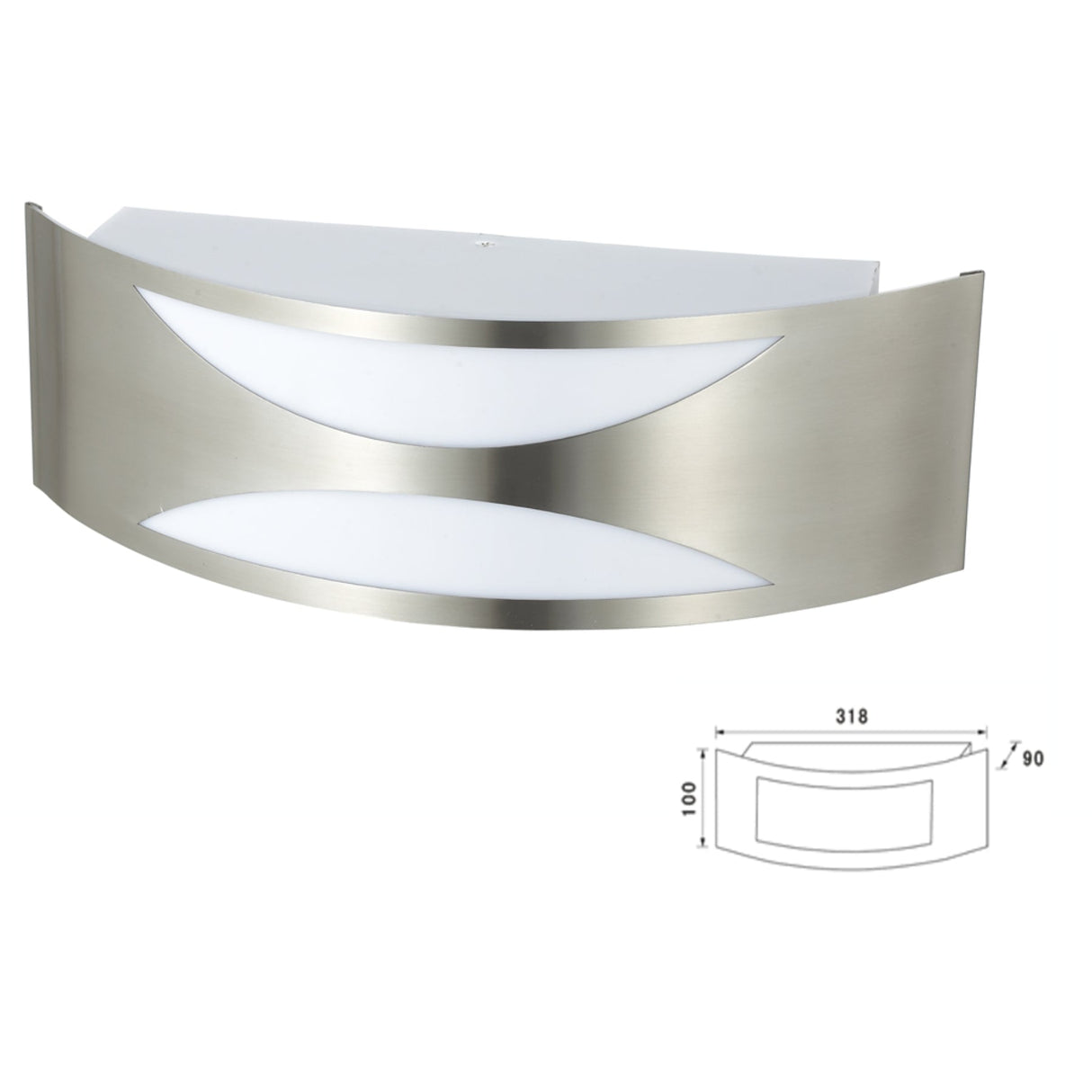 V&M BRUSSLES Stainless Steel Wall Light