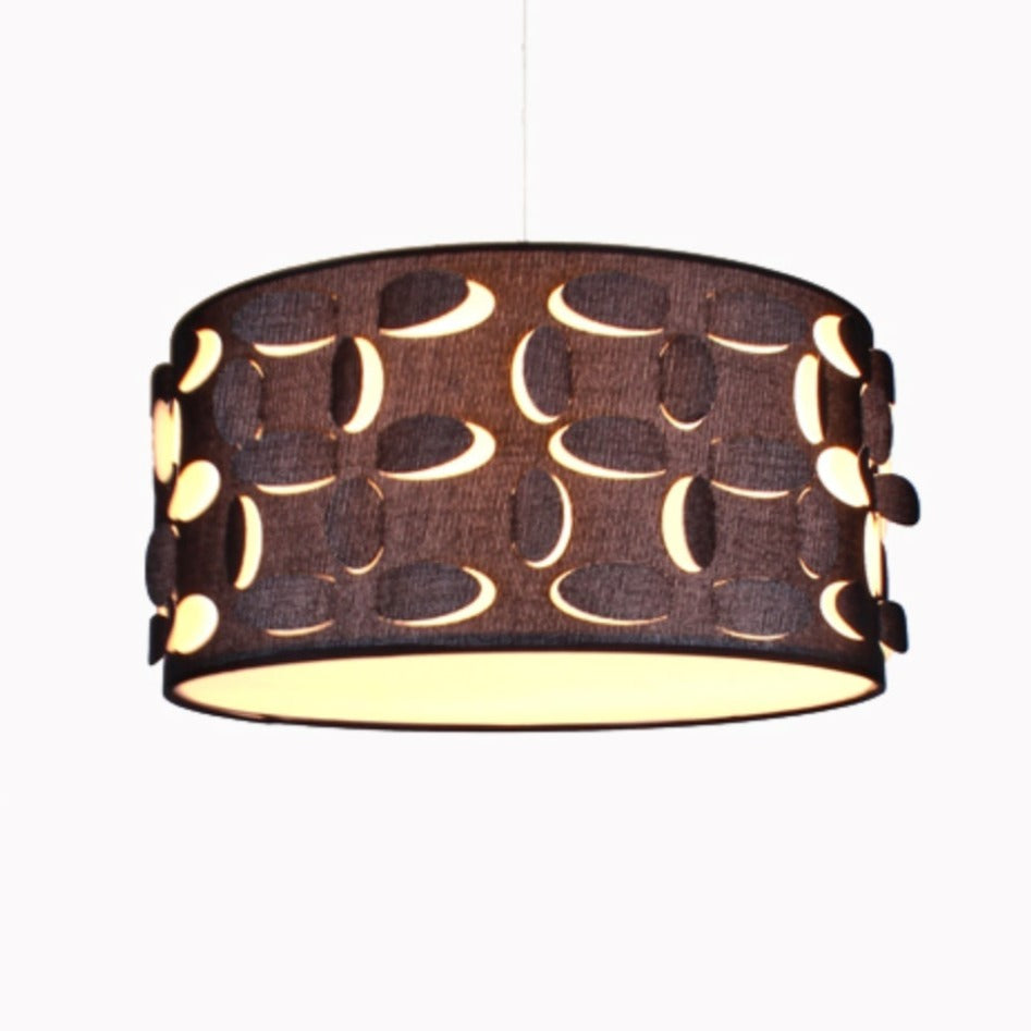 V&M Buko 3 Light 50cm Fabric Drum Pendant