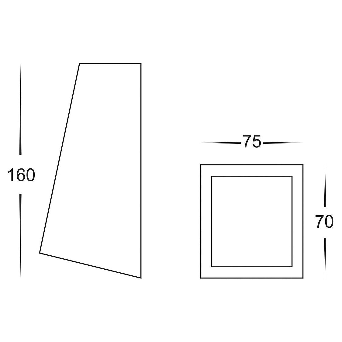 3A Lighting Wedge Outdoor Wall Light GU10