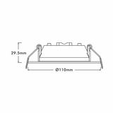 3A Lighting 10W Low Profile Downlight DL1071/WH/TC
