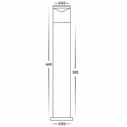 3A Lighting Perpex Glass Bollard Outdoor Light ST5161