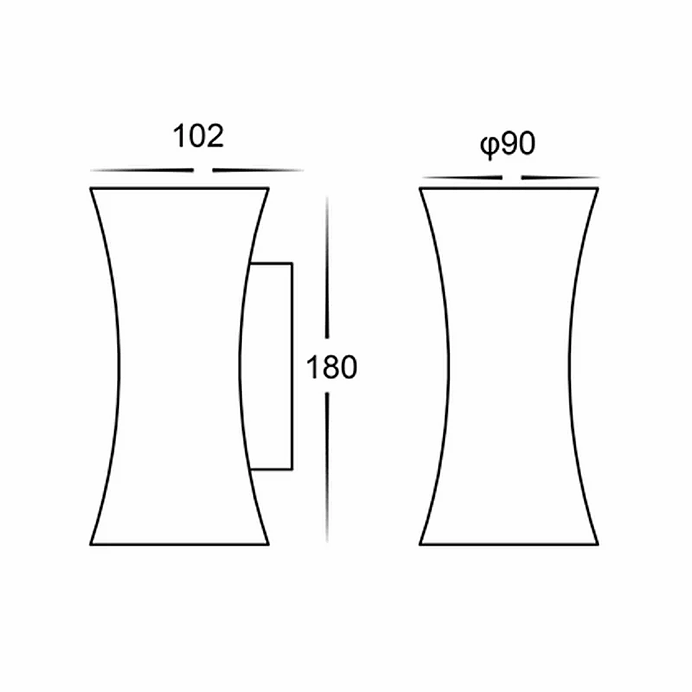 3A Lighting 10W LED Wall Pillar Outdoor Light ST-2929