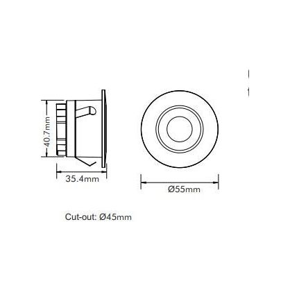 3A 3W Led Step Light (STEP-518WH/TC)