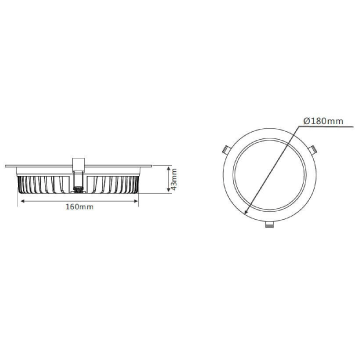 3A Lighting 20W Downlight DL2001/WH/TC Tri-colour